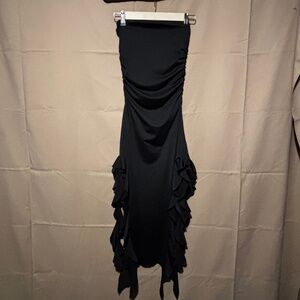 Black strapless tube dress, size small. By Do My Self
